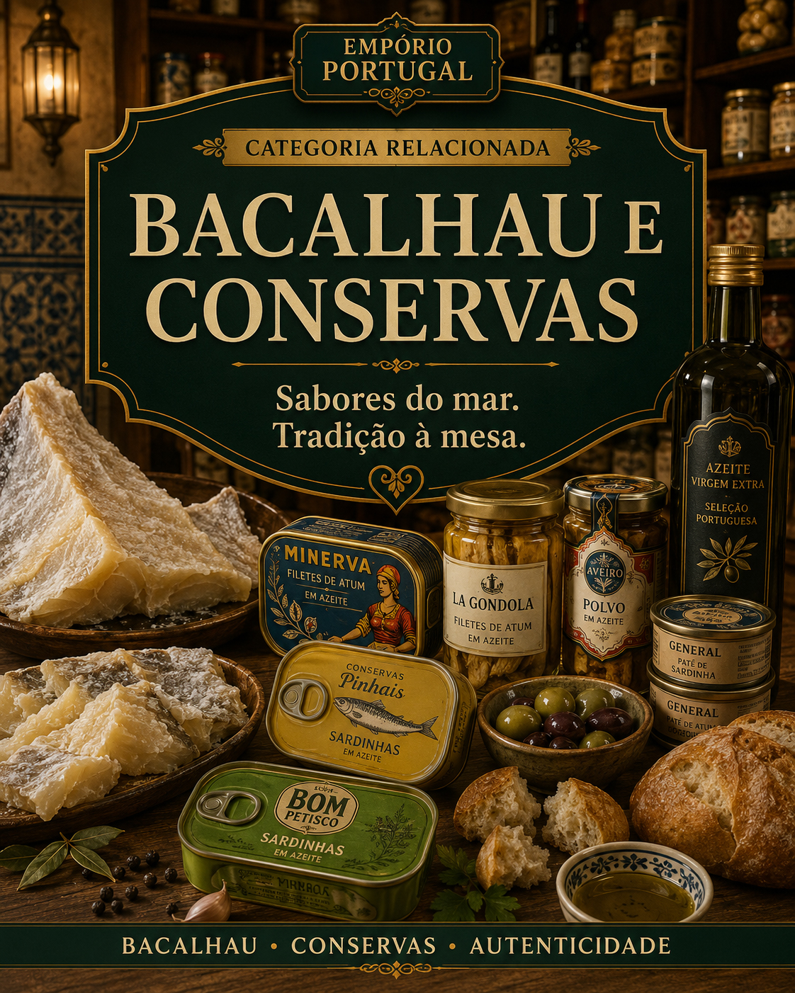 Bacalhau e conservas portuguesas — categoria relacionada