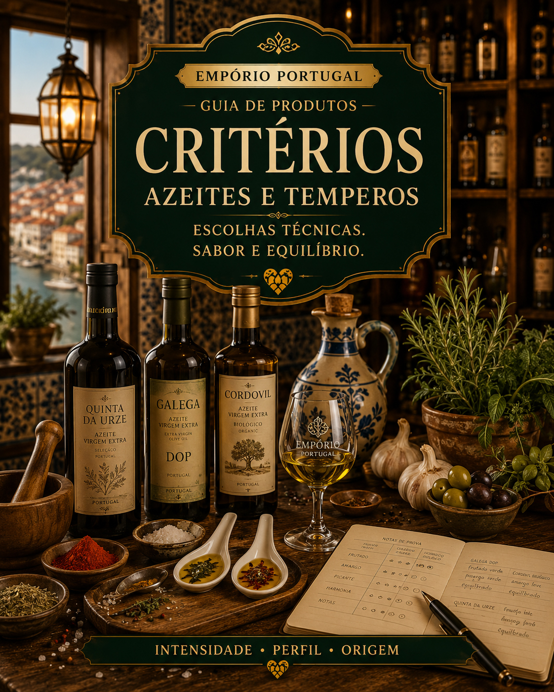 Critérios comerciais e editoriais para azeites e temperos portugueses