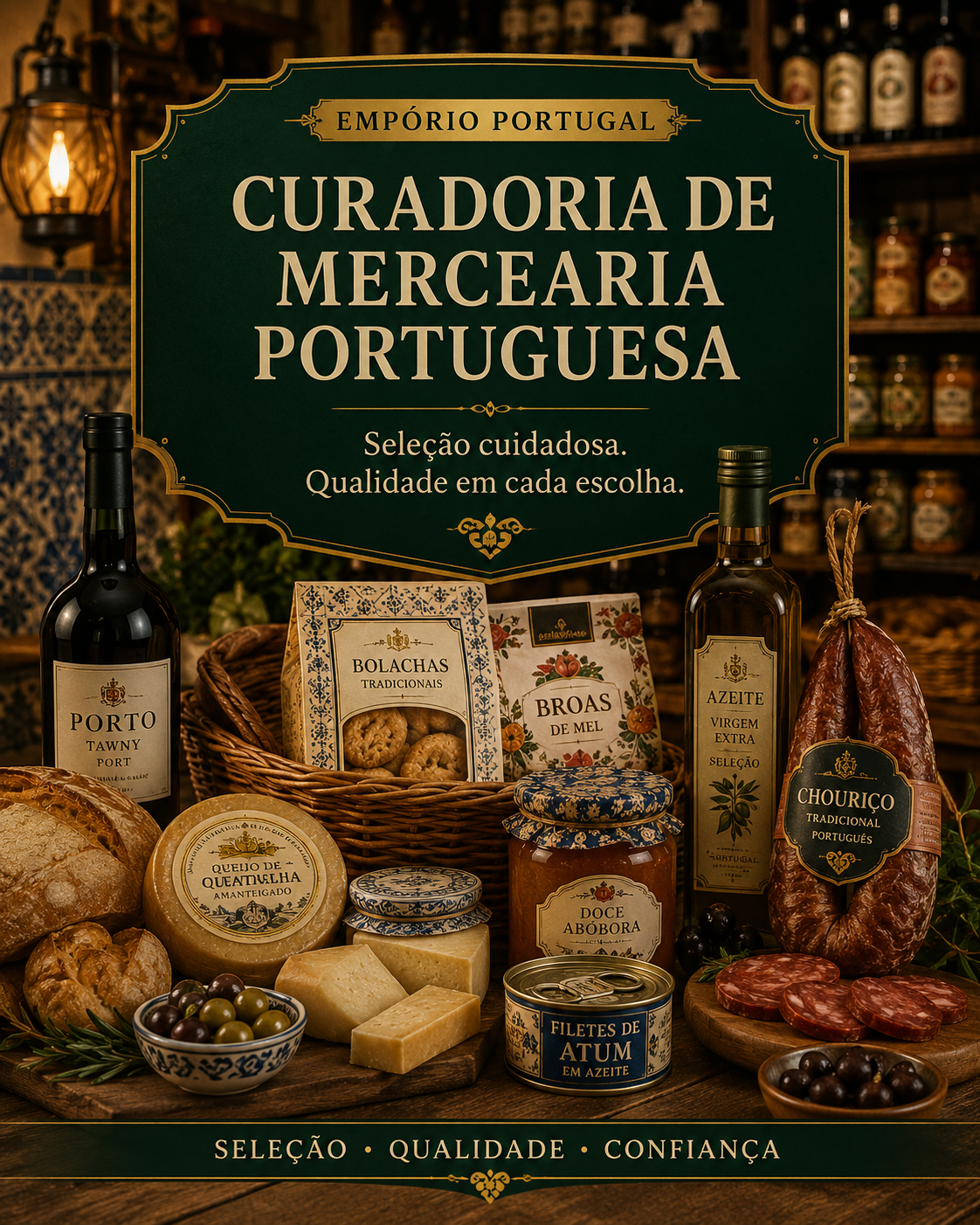 Curadoria editorial da mercearia portuguesa — despensa que atravessa gerações