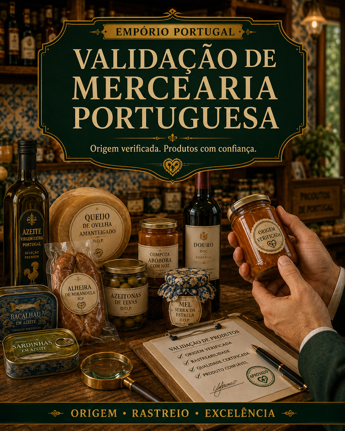 Status e validação comercial da categoria de mercearia portuguesa