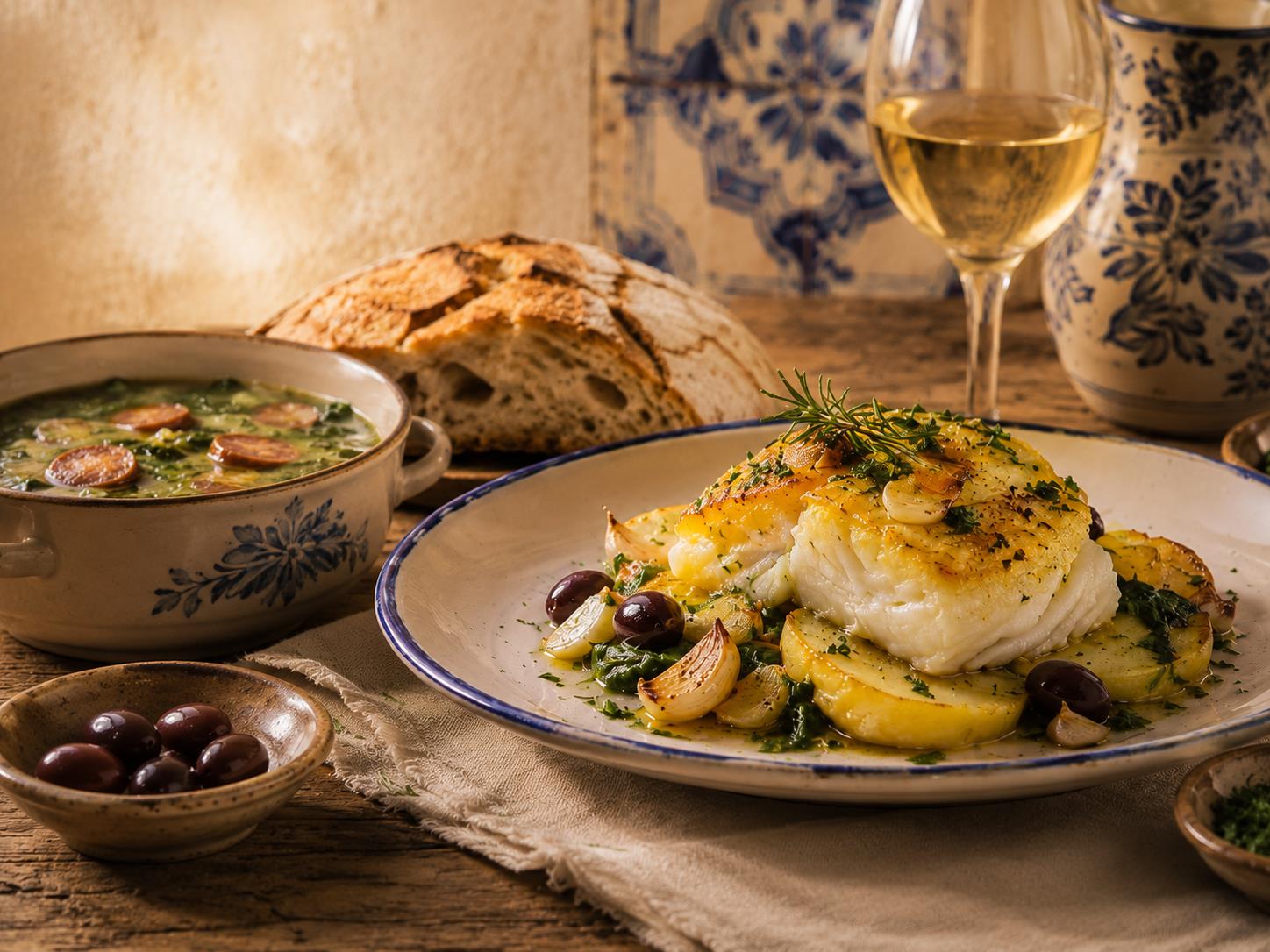 Bacalhau na cozinha portuguesa — biblioteca editorial premium